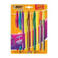 BOLIGRAFO BIC CRISTAL FASHION X10