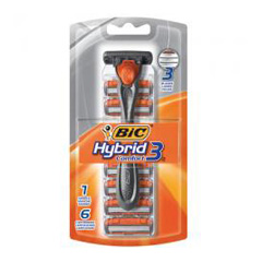 MAQ.AFEITA BIC HYBRID ADVANCE 1maq+5rep