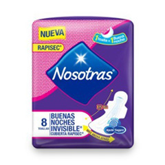 TOALLAS FEM.NOSOTRAS NOCTURNAS INV. 8un
