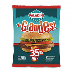 HAMBURGUESA MAS GRANDES PALADINI FLOW PACK X 2 UNI