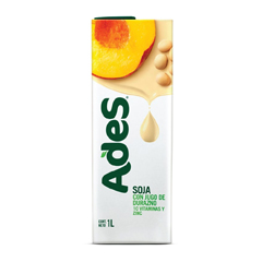 JUGO BASE SOJA DURAZNO ADES DURAZNO X 1 LTTB