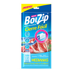 BOLSAS BOLZIP CIERRE FACIL 6ux18x20cm