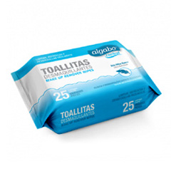 TOALLAS DESMAQUILLANTES DE ALGODON ALGABO X 25 UNI