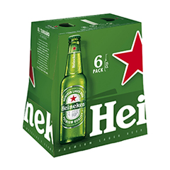 cerveza HEINEKEN Rubia 330cc sixpack PCK-6-un.