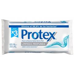 Jabón PROTEX limpieza Profunda 3x90g BSA-3-un.