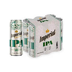 cerveza IMPERIAL Ipa 473cc sixpack PCK-6-un.