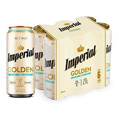 cerveza IMPERIAL Golden 473cc sixpack PCK-6-un.