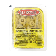 aceitunas verdes MARVAVIC Rodajas BJA-0.140-Kg