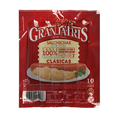 Salchichas granja iris de viena x 10 un PAQ-375-gr.