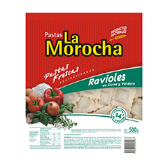 RAVIOLES LA MOROCHA CARNE Y VERDURA BLI 500 GRM