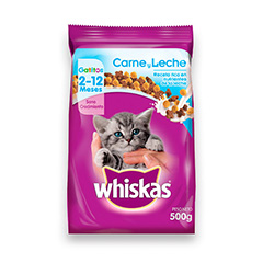 WHISKAS GATITOS CARNE Y LECHE 500 GR.