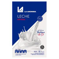 LECHE ENTERA ULTRA FORTIF. SACHET, LA ANONIMA, 1000 cm3