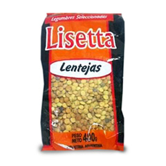 LENTEJAS SECAS, LISETTA, 400 gr