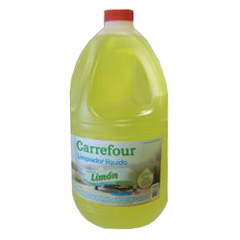 LIMPIADOR LIQUIDO LIMON CARREFOUR BOTELLA X 4 LT.
