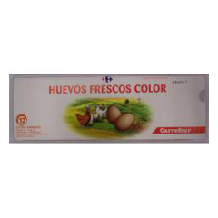 Huevos color El Mercado plástico 12 uni