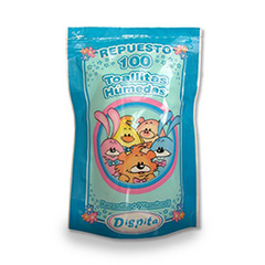 Toallitas Húmedas Dispita Manzanilla/ Azul 100un