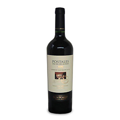 VINO TINTO CAB.SAUVIGNON ROBLE, POSTALES, 750 cm3