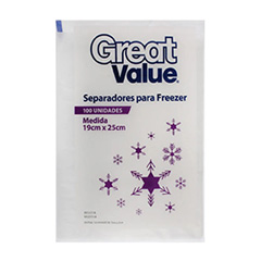 Separadores Para Freezer Check 19 Cm X 25 Cm 100 U
