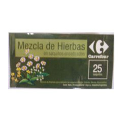 TE HIERBAS EN SAQUITOS CARREFOUR X 25 UNI