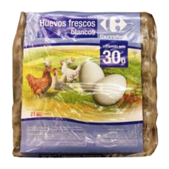 Huevo blanco El Mercado carton 30 uni
