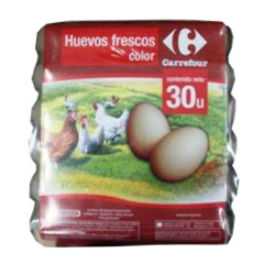 Huevos color El Mercado 30 uni