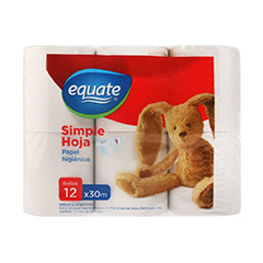 Papel Higienico Check Hoja Simple 30mts 12un