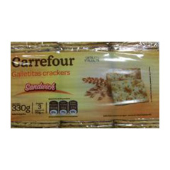 GALLETITAS SANDWICH CARREFOUR PACK 3 X 110 GRS