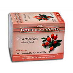 TE EN SAQUITOS ROSA MOSQUETA ENSOBR, GOLD BEGINNING, 15 cu