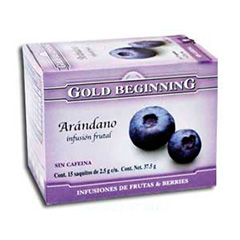 TE EN SAQUITOS ARANDANOS, GOLD BEGINNING, 15 cu