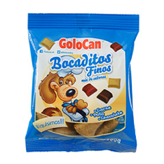 Snack perros Golocan bocaditos carne-choco 100 g.