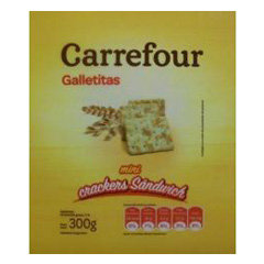 GALLETITAS MINI SANDWICH CARREFOUR X 300 GRS