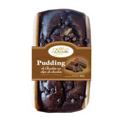 BUDIN DE CHOCO. C/CHIP DE CHOCO., 100 DUCADOS, 300 gr
