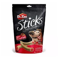 Sticks para perro Dr. Zoo 200 g. carne asada