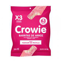 Barrita de Arroz CROWIE Frutilla PCK-12-gr.
