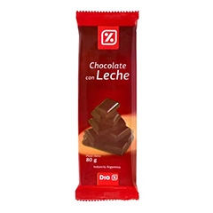 Chocolate con leche DIA 80 Gr.
